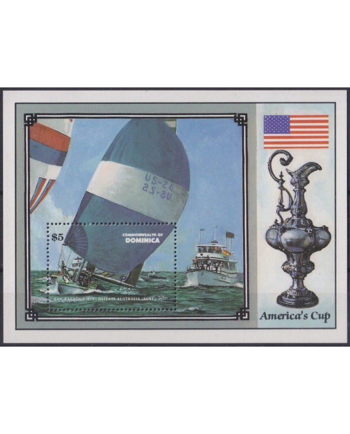 F-EX27971 DOMINICA MNH COURAGEOUS YACHT RACE AMERICA´S CUP.