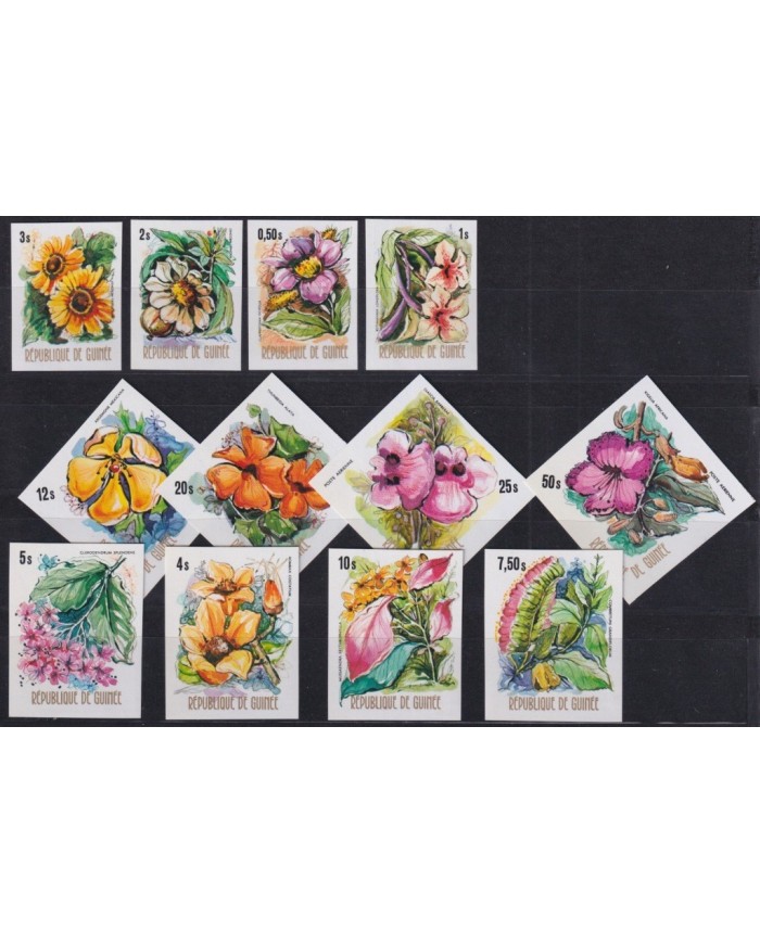 F-EX28074 GUINEA GUINEE MNH 1974 IMPERFORATED FLOWER FLORES.