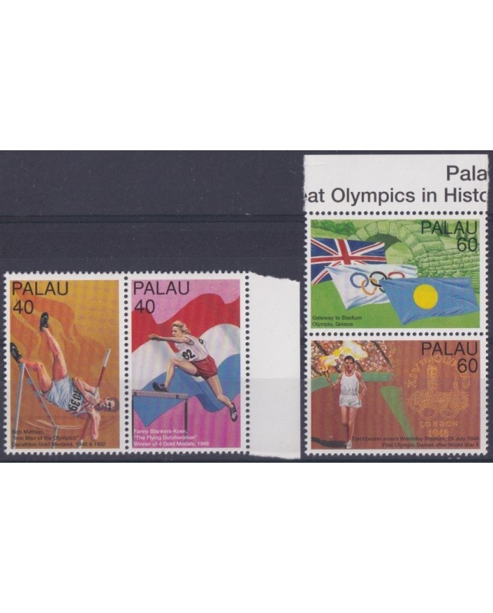 F-EX28259 PALAU MNH 1996 OLYMPIC GAMES CENT COI ATHLETISM GIMNASTICS.
