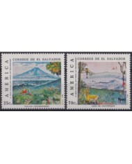 F-EX28271 EL SALVADOR MNH 1990 UPAEP VOLCAN FAUNA BIRD AVES PAJAROS OISEAUX.