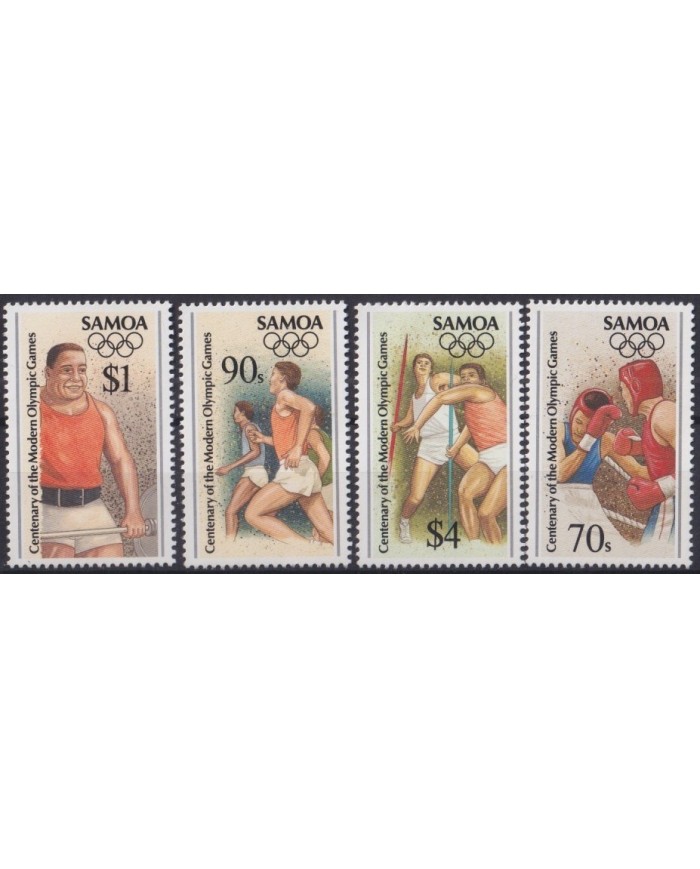 F-EX28278 SAMOA MNH 1996 OLYMPIC GAMES CENT COI ATHLETISM GIMNASTICS BOXING.