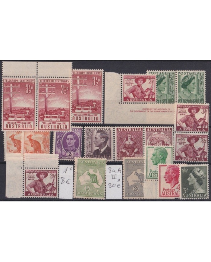 F-EX28382 AUSTRALIA STAMPS LOT UNUSED.
