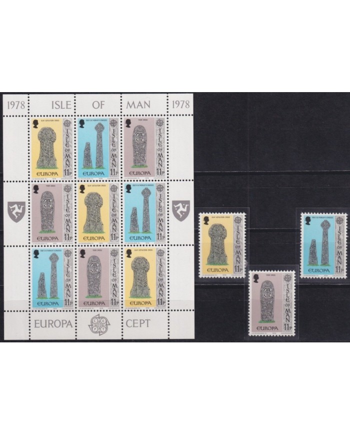 F-EX29260 ENGLAND UK MAN IS MNH 1978 EUROPA CEPT CELTIC ARCHEOLOGY SCULTURE.