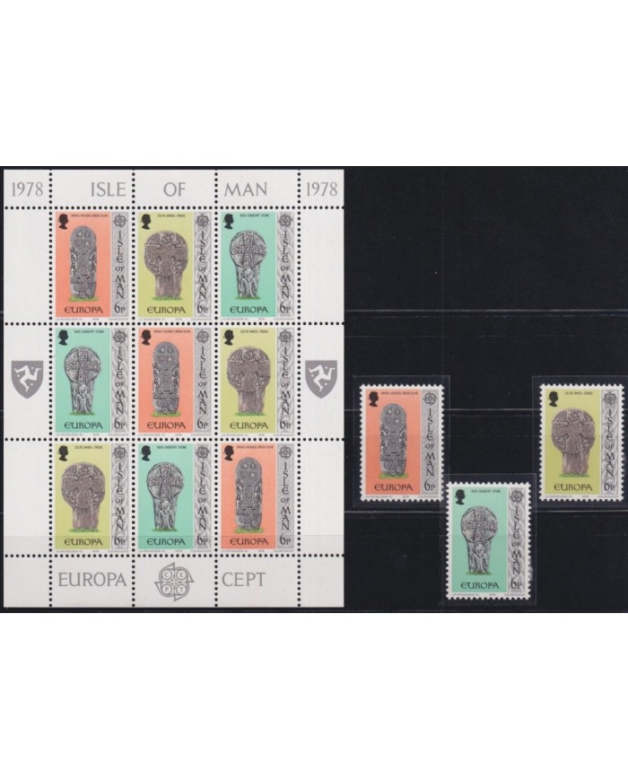 F-EX29261 ENGLAND UK MAN IS MNH 1978 EUROPA CEPT CELTIC ARCHEOLOGY SCULTURE.