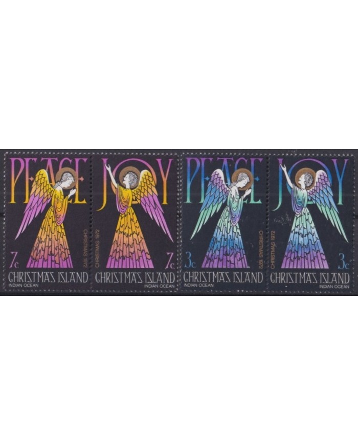 F-EX29621 CHRISTMAS IS MNH RELIGION 1972 CHRISTMAS NAVIDAD ANUNTIATION ANGELS.