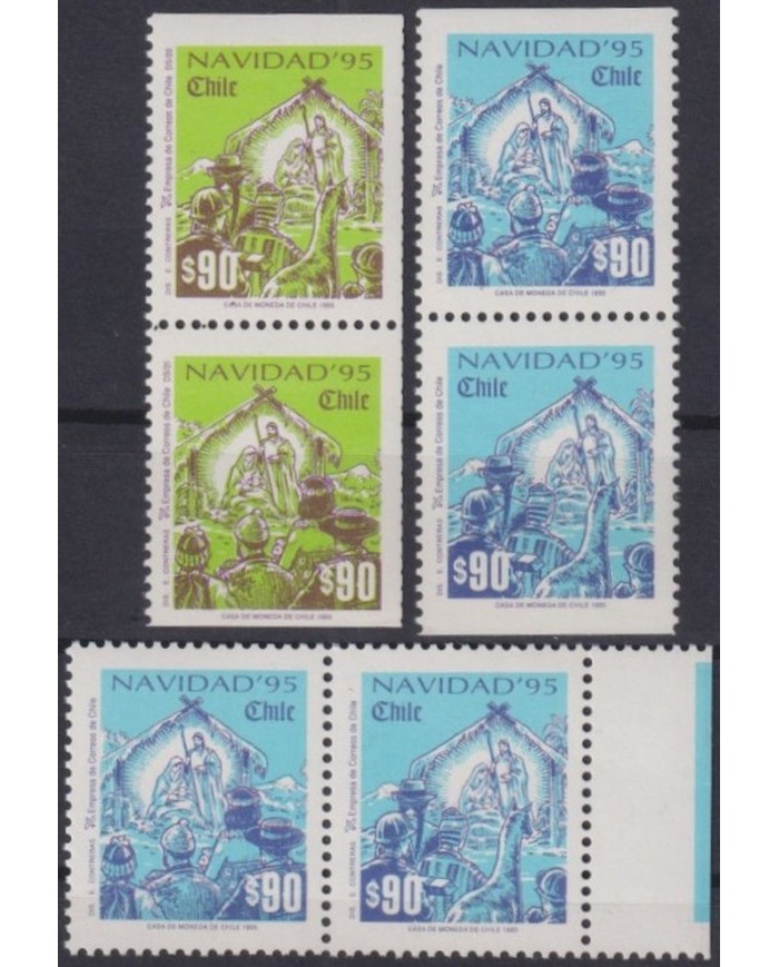 F-EX29628 CHILE MNH 1995 CHRISTMAS NAVIDAD ART NATIVITY ANUNTIATION DRAWING.