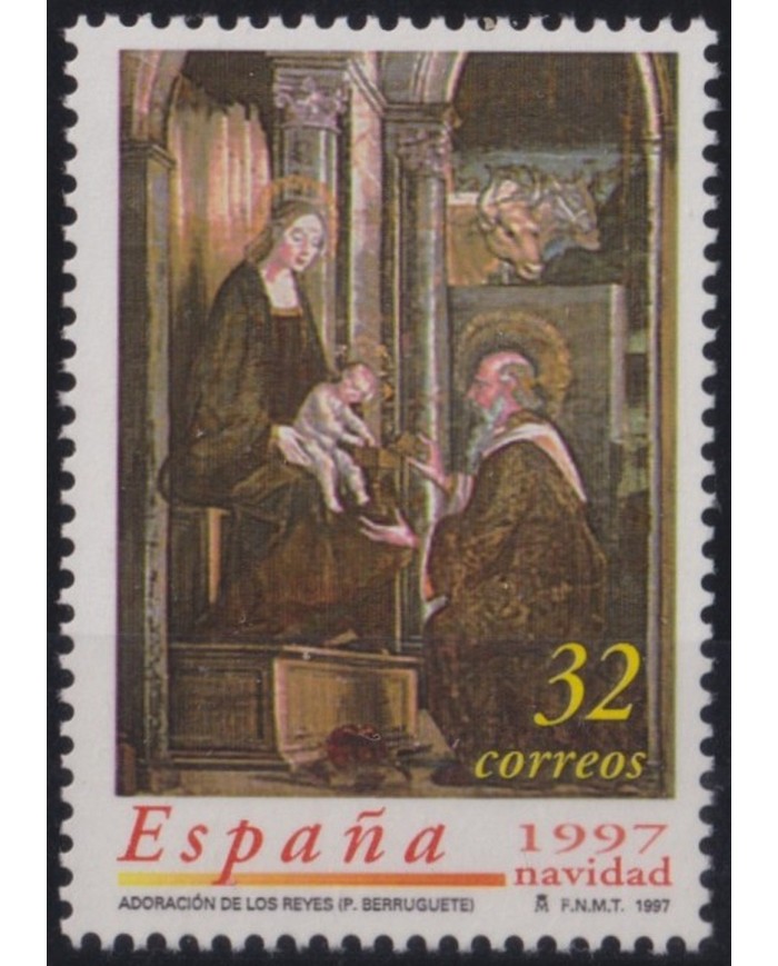 F-EX29638 SPAIN ESPAÑA MNH RELIGION 1997 CHRISTMAS NAVIDAD ART NATIVITY BERRUGETE.