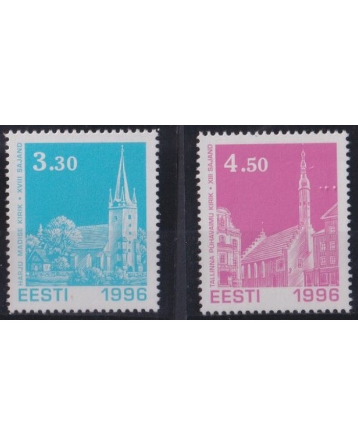 F-EX29654 EESTI ESTONIA MNH 1996 CHRISTMAS NAVIDAD ART NATIVITY CHURCH IGLESIAS.