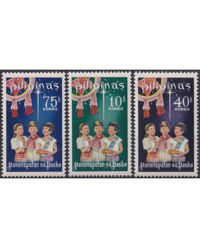 F-EX29657 PHILIPPINES MNH 1968 CHRISTMAS NAVIDAD ART NATIVITY CHILDREN.