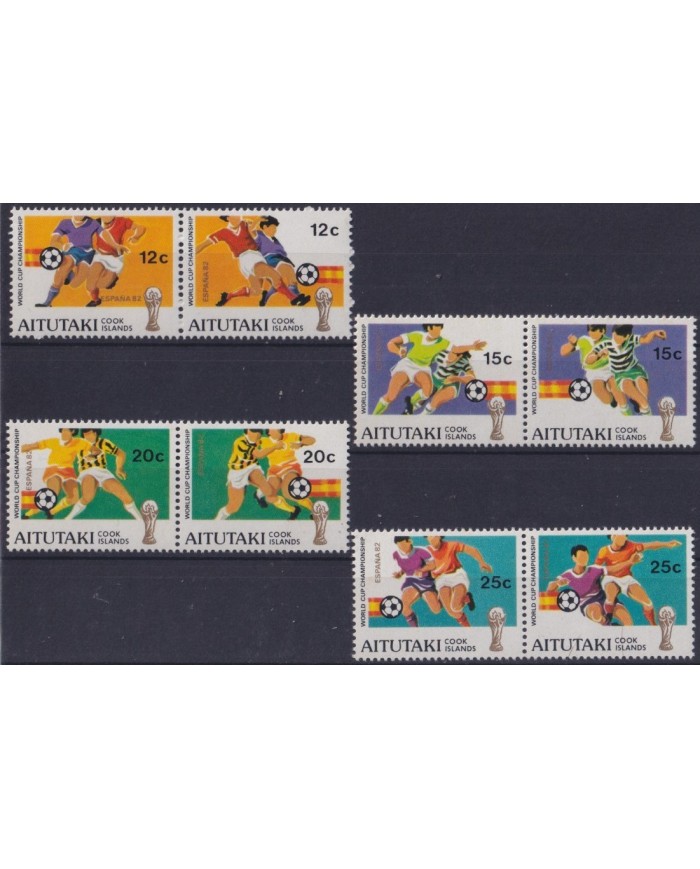 F-EX29689 AITUTAKI MNH 1982 SPAIN SOCCER FOOTBALL WORLD CHAMPIONSHIP.