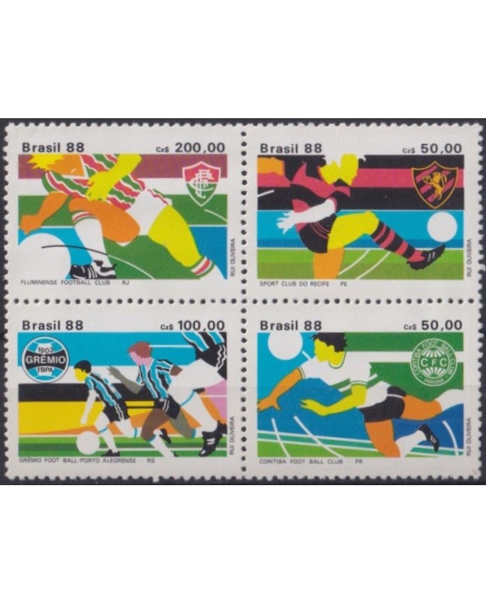 F-EX29704 BRAZIL BRASIL MNH 1988 CLUB OF SOCCER FOOTBALL.