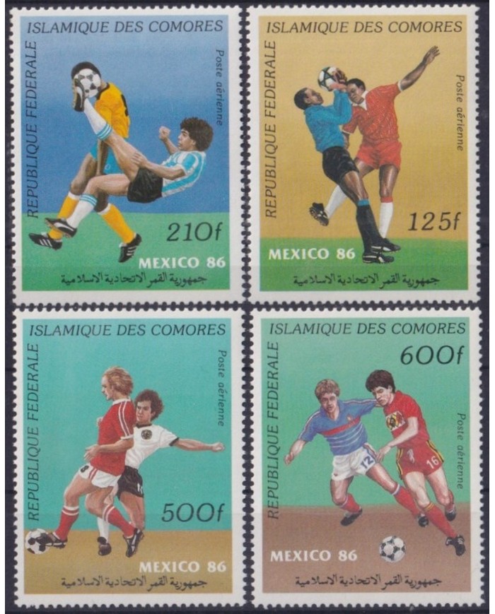 F-EX29711 COMOROS COMORES MNH 1986 MEXICO SOCCER FOOTBALL WORLD CHAMPIONSHIP.