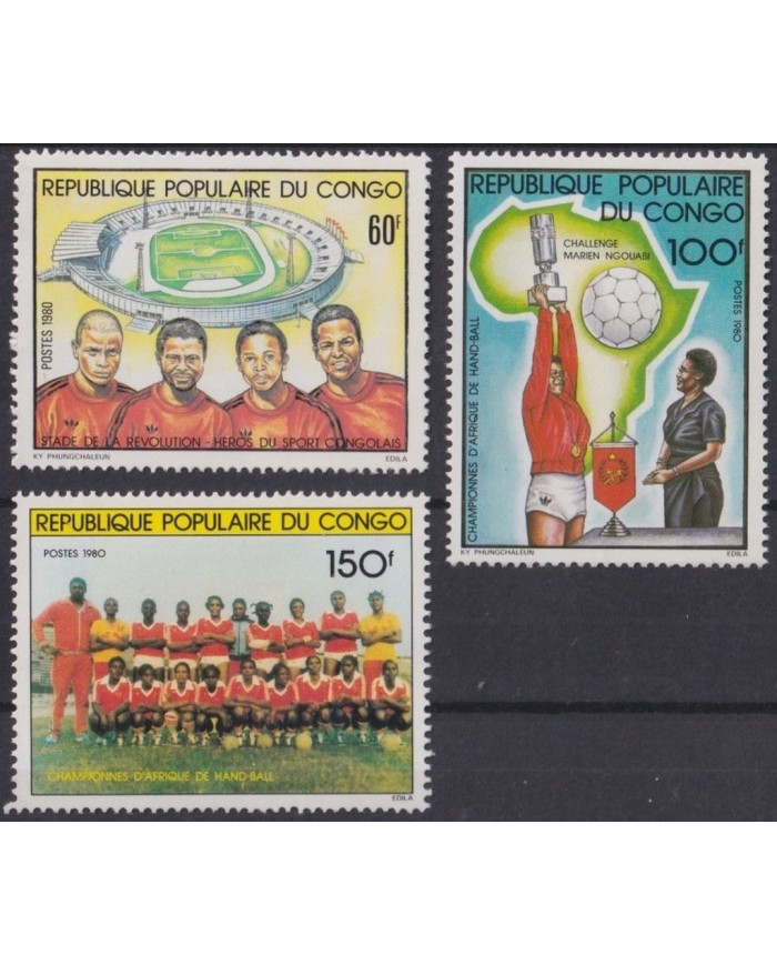 F-EX29722 CONGO MNH 1980 HAND-BALL HANDBALL AFRICA CHAMPIONSHIP.