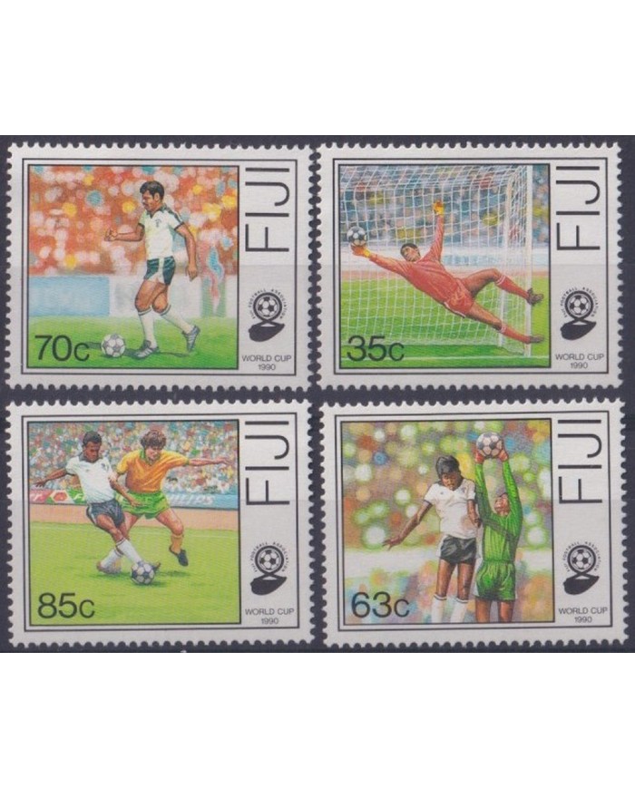 F-EX29742 FIJI MNH 1990 SOCCER WORLD CUP FOOTBALL.