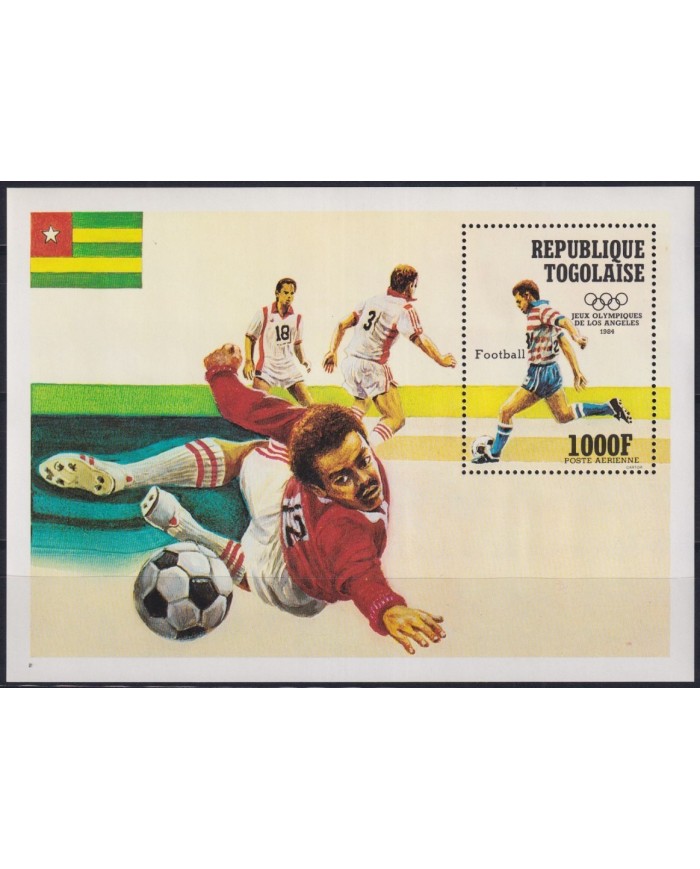 F-EX29836 TOGO MNH 1984 LOS ANGELES OLYMPIC GAMES SOCCER FOOTBALL.