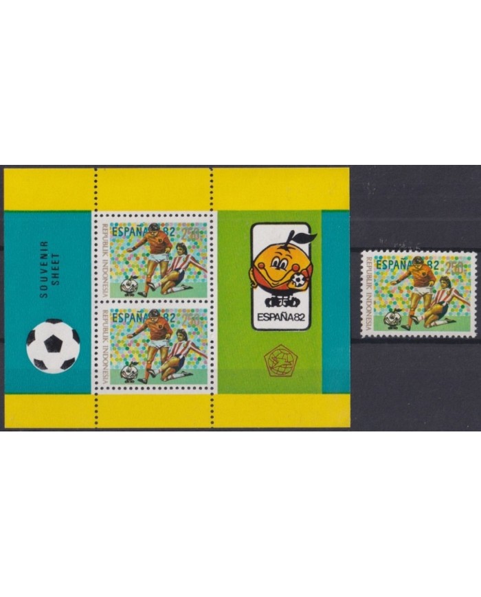 F-EX29872 INDONESIA MNH 1982 SPAIN SOCCER FOOTBALL WORLD CHAMPIONSHIP.