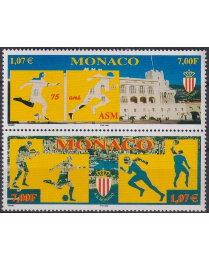 F-EX29887 MONACO MNH 1999 75 ANIV ASM FIFA SOCCER FOOTBALL.