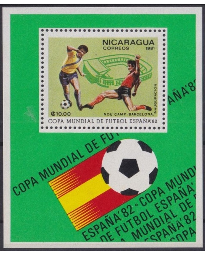 F-EX29907 NICARAGUA MNH 1981 SPAIN SOCCER FOOTBALL WORLD CHAMPIONSHIP.