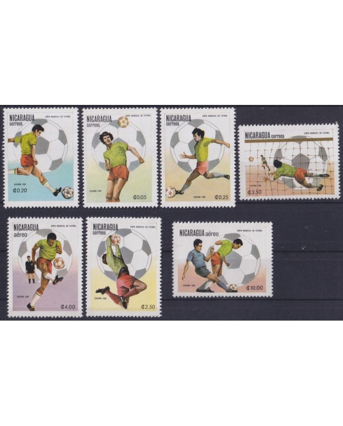 F-EX29909 NICARAGUA MNH 1982 SPAIN SOCCER FOOTBALL WORLD CHAMPIONSHIP.
