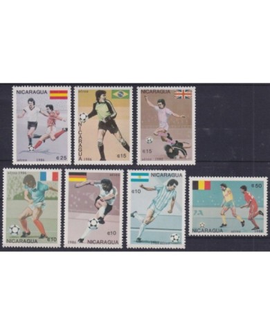 F-EX29910 NICARAGUA MNH 1986 MEXICO SOCCER FOOTBALL WORLD CHAMPIONSHIP.