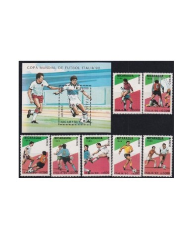 F-EX29913 NICARAGUA MNH 1989 ITALY SOCCER FOOTBALL WORLD CHAMPIONSHIP.