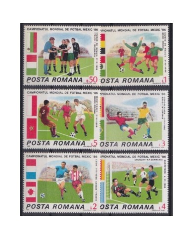 F-EX29918 RUMANIA MNH 1986 MEXICO SOCCER FOOTBALL WORLD CHAMPIONSHIP.