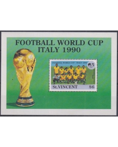 F-EX29925 ST VINCENT MNH 1990 ITALY SOCCER FOOTBALL WORLD CHAMPIONSHIP.