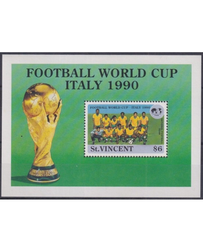 F-EX29925 ST VINCENT MNH 1990 ITALY SOCCER FOOTBALL WORLD CHAMPIONSHIP.