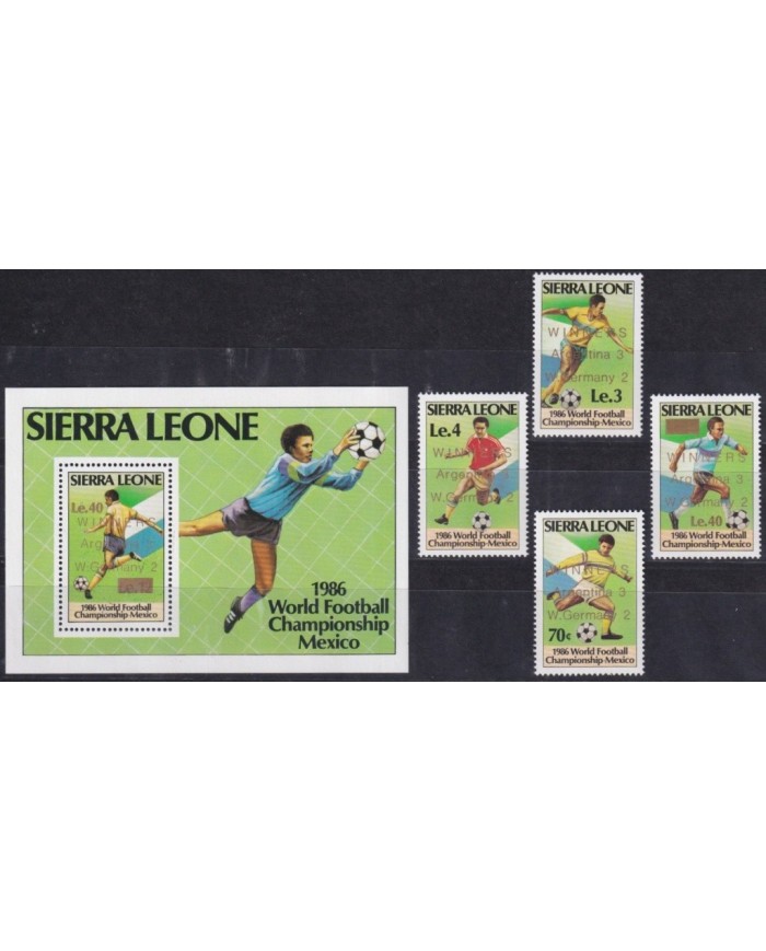 F-EX29935 SIERRA LEONE MNH 1986 MEXICO SOCCER FOOTBALL WORLD CHAMPIONSHIP.
