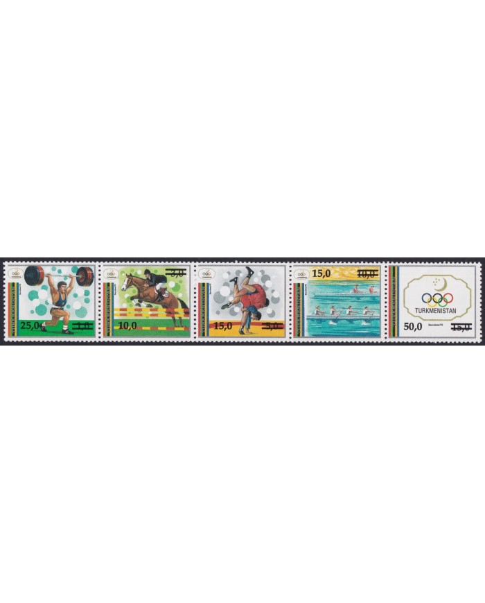 F-EX29941 TURKMENISTAN MNH 1992 BARCELONA OLYMPIC GAMES EQUESTRIAN REMOS.