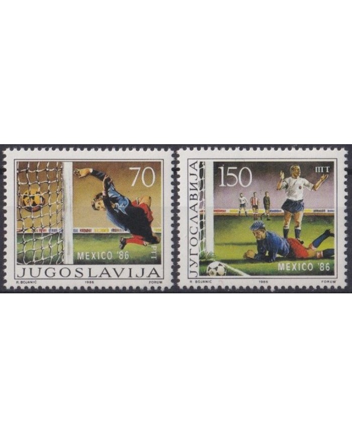 F-EX29953 YUGOSLAVIA MNH 1986 MEXICO SOCCER FOOTBALL WORLD CHAMPIONSHIP.