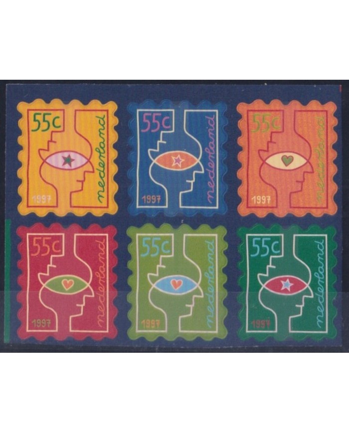 F-EX30001 NEDERLAND HOLLAND MNH 1997 NAVIDAD CHRISTMAS ADHESIVE DRAWING.