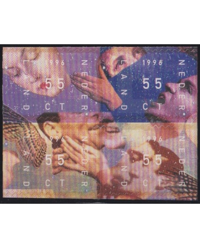 F-EX30003 NEDERLAND HOLLAND MNH 1996 NAVIDAD CHRISTMAS ADHESIVE DRAWING.