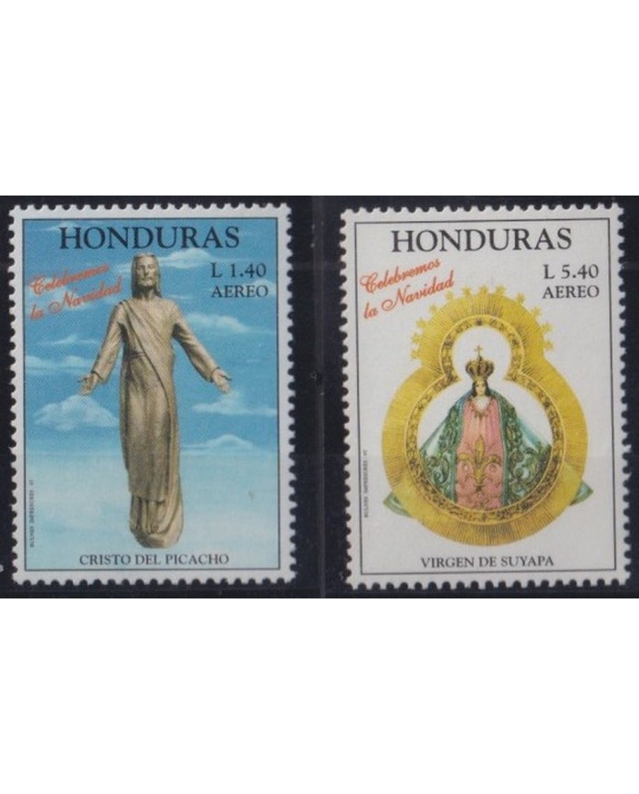 F-EX30006 HONDURAS MNH 1997 NAVIDAD CHRISTMAS VIRGEN DE SUYAPA CRISTO PICACHO.