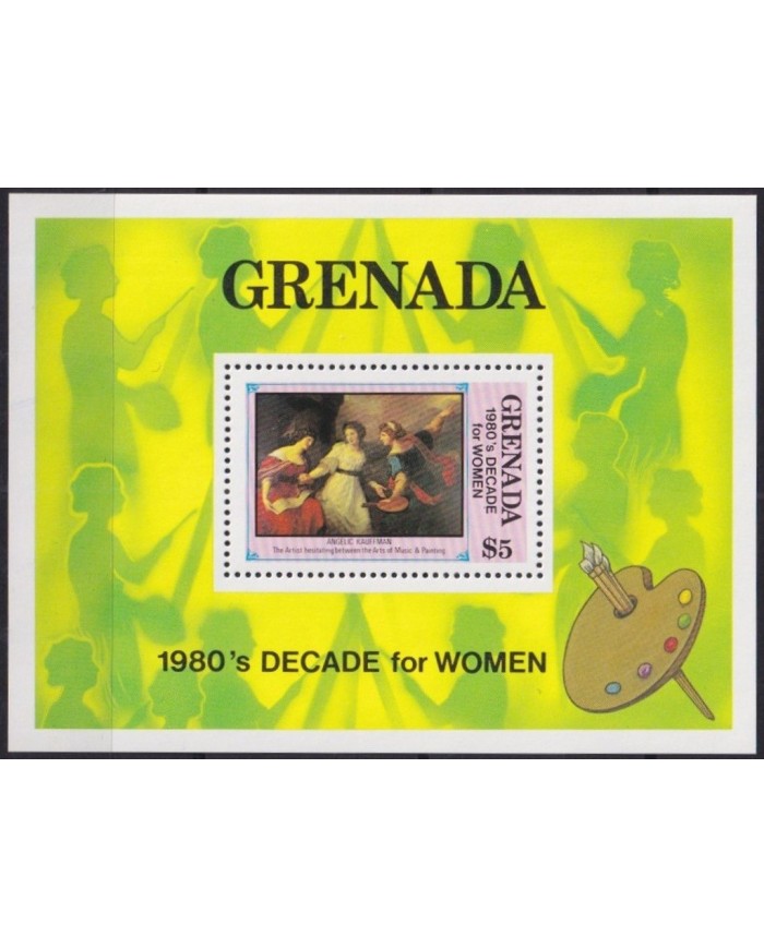F-EX30012 GRENADA MNH 1980´S DECADE OF WOMAN ART ARTE KAUFFMAN.