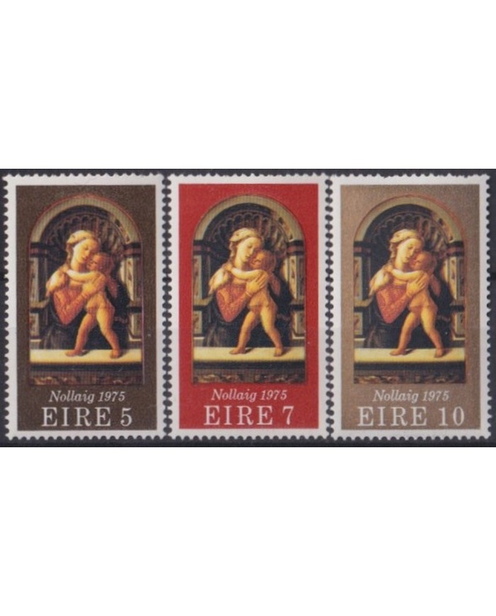 F-EX30014 IRELAND EIRE MNH 1975 NAVIDAD CHRISTMAS MADONA ART.