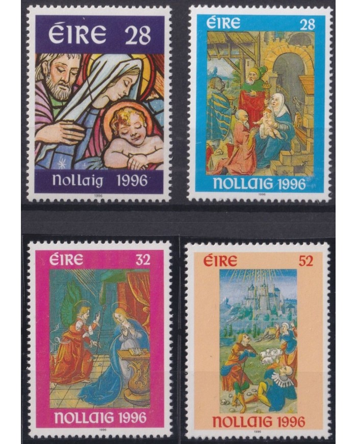 F-EX30017 IRELAND EIRE MNH 1998 NAVIDAD CHRISTMAS MADONA ART NOLLAIG STAINEG GLASSES.