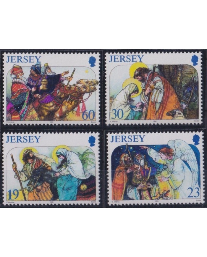 F-EX30024 ENGLAND UK JERSEY MNH 1996 NAVIDAD CHRISTMAS DRAWING.