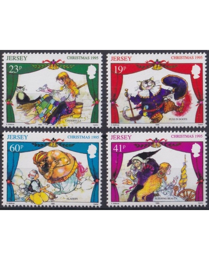 F-EX30025 ENGLAND UK JERSEY MNH 1995 NAVIDAD CHRISTMAS DRAWING.