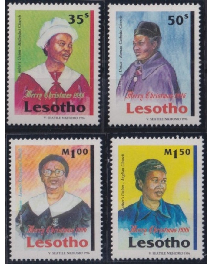 F-EX30027 LESOTHO MNH 1996 NAVIDAD CHRISTMAS NATIVITY CHURCH MOTHER UNION.