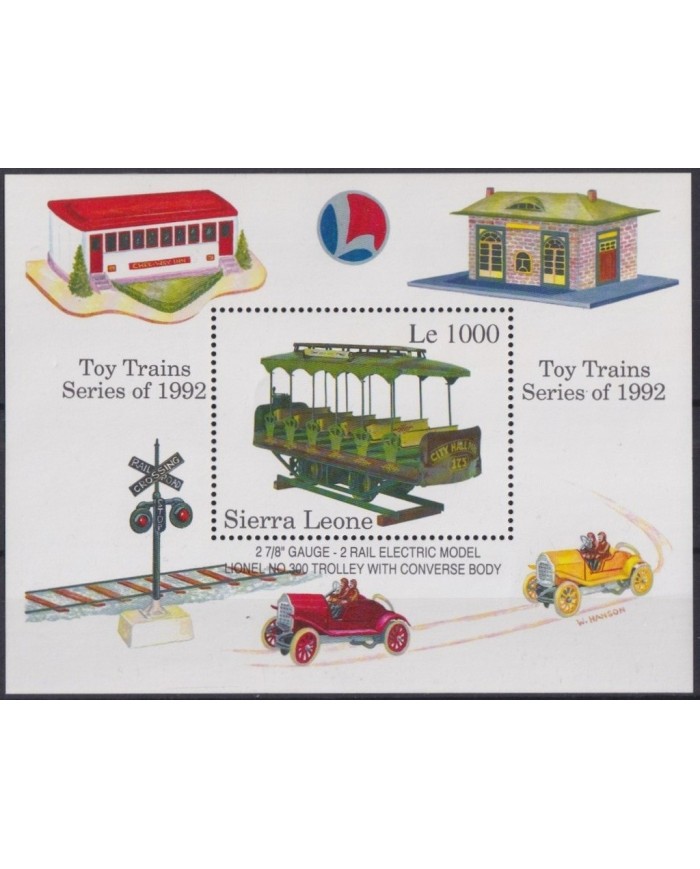 F-EX30181 SIERRA LEONE MNH 1992 TOYS RAILROAD FERROCARRIL TRAIN RAILWAYS