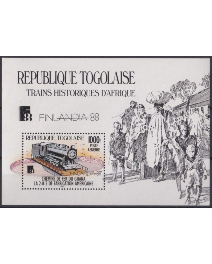 F-EX30260 TOGO MNH 1988 HISTORIC RAILROAD FERROCARRIL TRAIN RAILWAYS