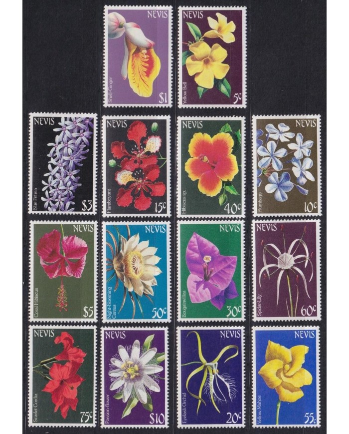 F-EX30324 NEVIS MNH 1980 FLOWER FLORES.