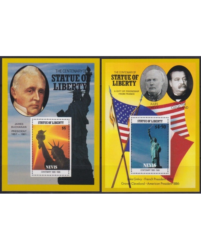 F-EX30325 NEVIS MNH 1986 100th STATUE OF LIBERTY SHIP BOAT SAILBOAT BARCOS.