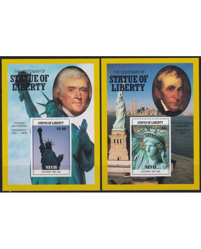 F-EX30325 NEVIS MNH 1986 100th STATUE OF LIBERTY SHIP BOAT SAILBOAT BARCOS.