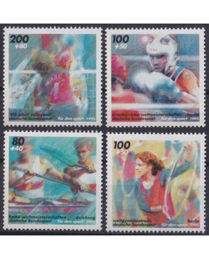 F-EX30369 GERMANY MNH 1995 SPORT BOXING GYMNASTICS VOLLEY.
