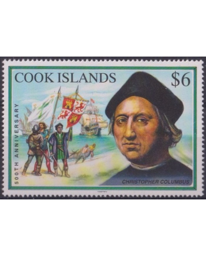 F-EX30415 COOK IS MNH 1992 DISCOVERY COLUMBUS COLON SHIP.