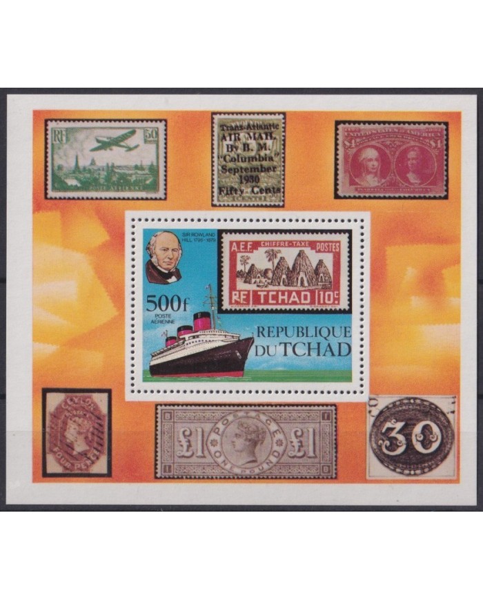 F-EX30417 CHAD TCHAD MNH 1979 SHIP BARCOS  ANIV OF ROWLAND HILL.