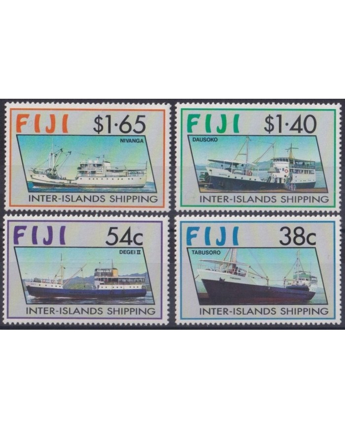 F-EX30444 FIJI IS MNH 1992 INTER ISLAND SHIPPING SHIP BARCOS BOAT.