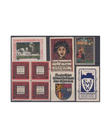 F-EX8844 ALEMANIA GERMANY DEUTSCHLAND CINDERELLA 1912 MH - NO GUM STAMP LOT.